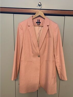 ✨Tommy Hilfiger Tailored Blush Pink Long Blazer –Size [14]